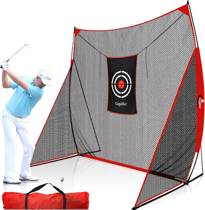 Golf Practice Net 9X9Feet Golf Hitting Nets Driving Range Indoor Outdoor Golf Training Aids with Target Carry Bag